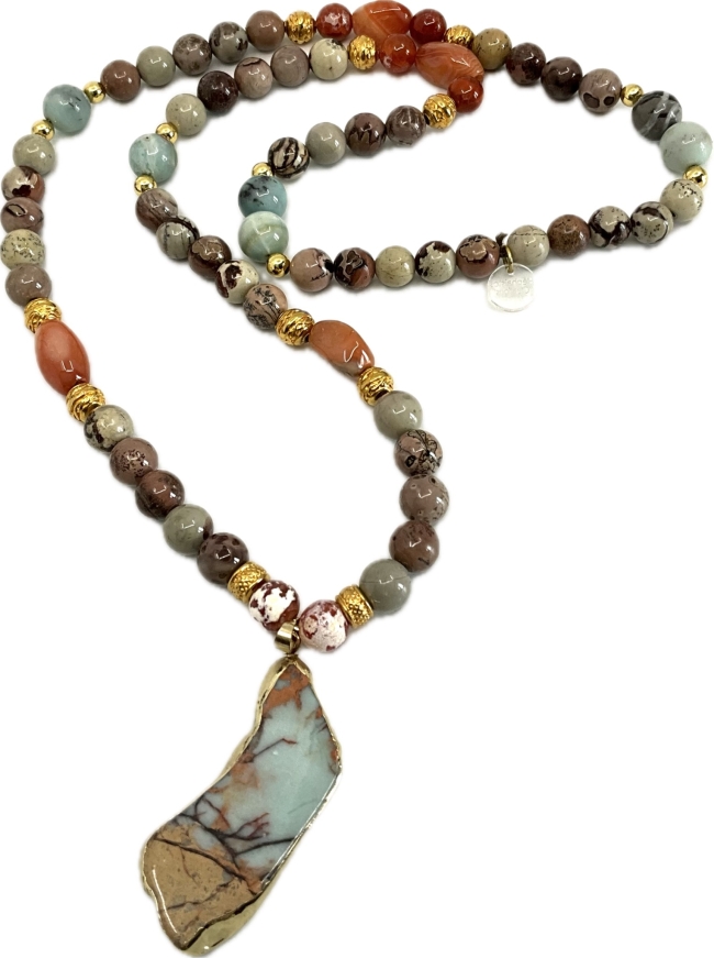 Sautoir en Jaspe de café