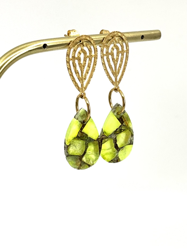 Boucles  d'oreilles en Peridot