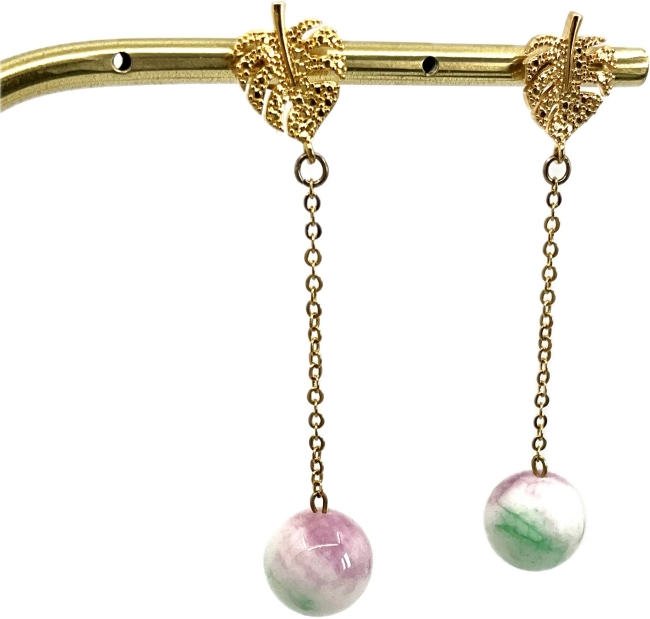 Boucles d'oreilles Perle en Jade Mashan