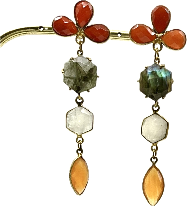 Boucles d'oreilles artisanales  Labradorite 