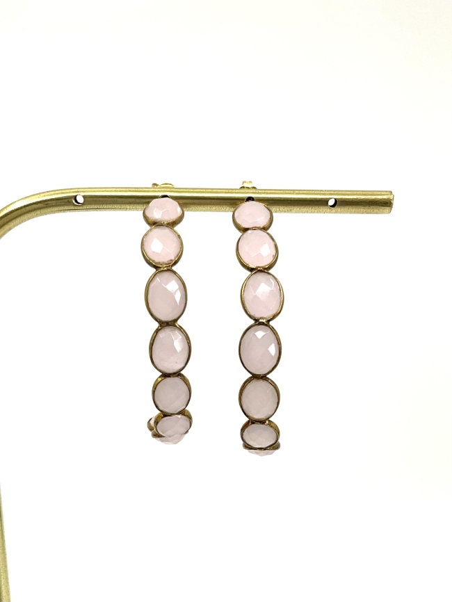 Créole en Quartz rose