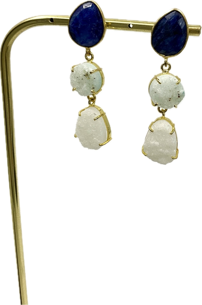 Boucles d'oreilles en Druzy 