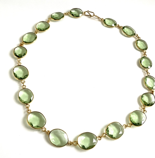 Collier en Prasiolite